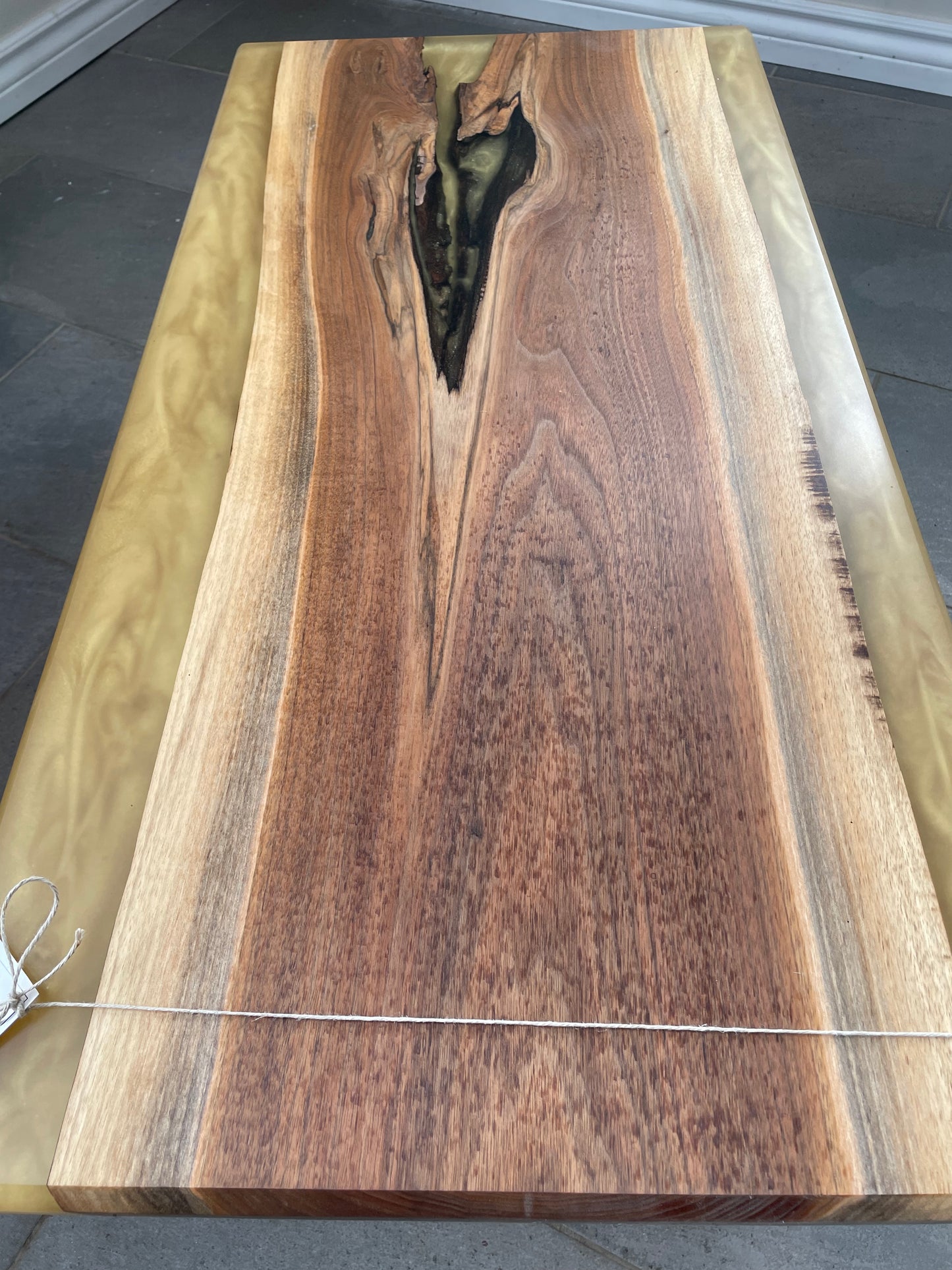 Gold Epoxy & black walnut