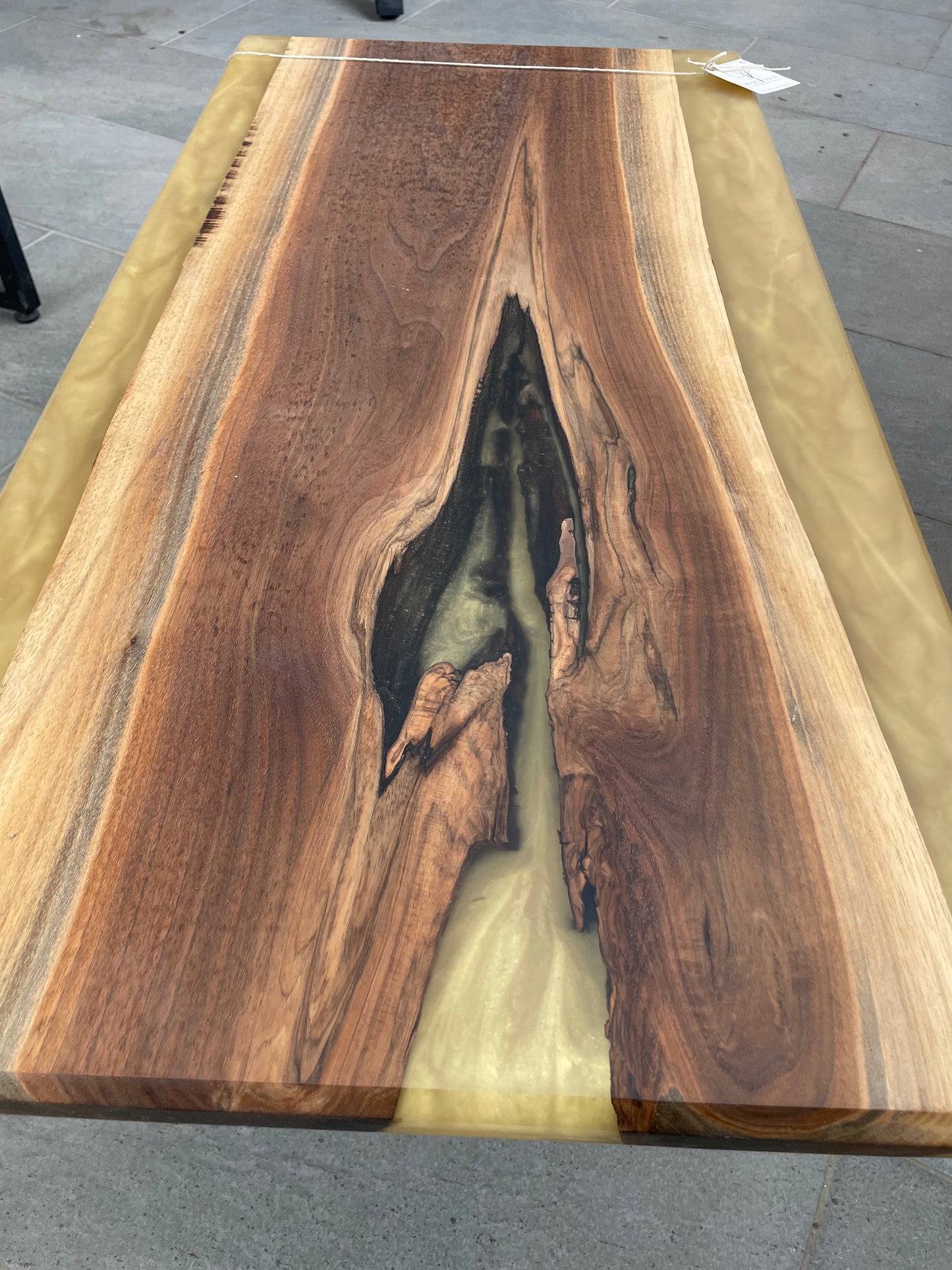 Gold Epoxy & black walnut