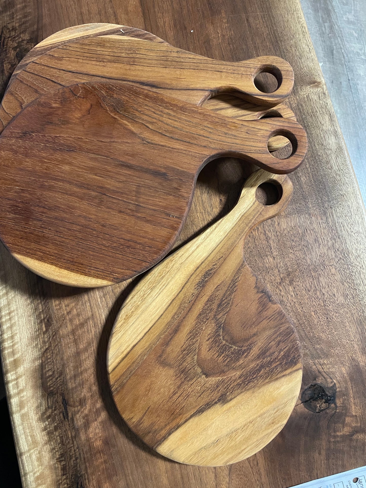 Teak handle