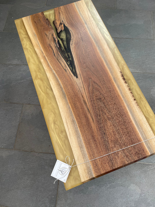 Gold Epoxy & black walnut